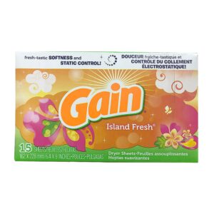Gain Dryer Sheets, Island Fresh, 15 sheets