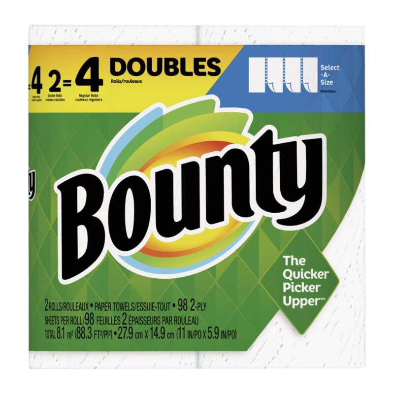 Bounty Paper Towels, White, Select-A-Size, Double Rolls, 2-Ply, 2 rolls - Image 3