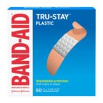Band-Aid Bandages, Plastic, All One Size, 60 bandages
