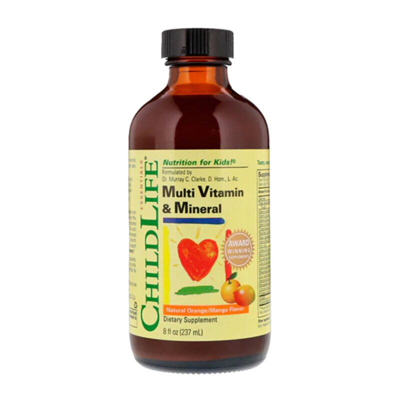 ChildLife Multi Vitamin & Mineral, Natural Orange/Mango Flavor, 8 fl oz (237 ml) - Image 3