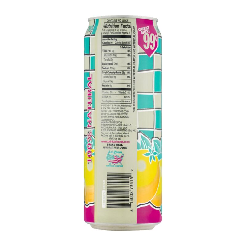 Arizona, Tea With Lemon 23 Fl Oz - Image 2