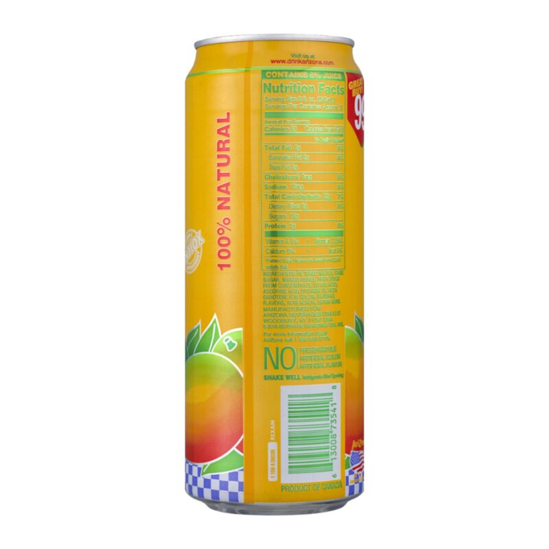 Arizona Mucho Mango Fruit Juice Coctail, 23 Fl Oz - Image 2