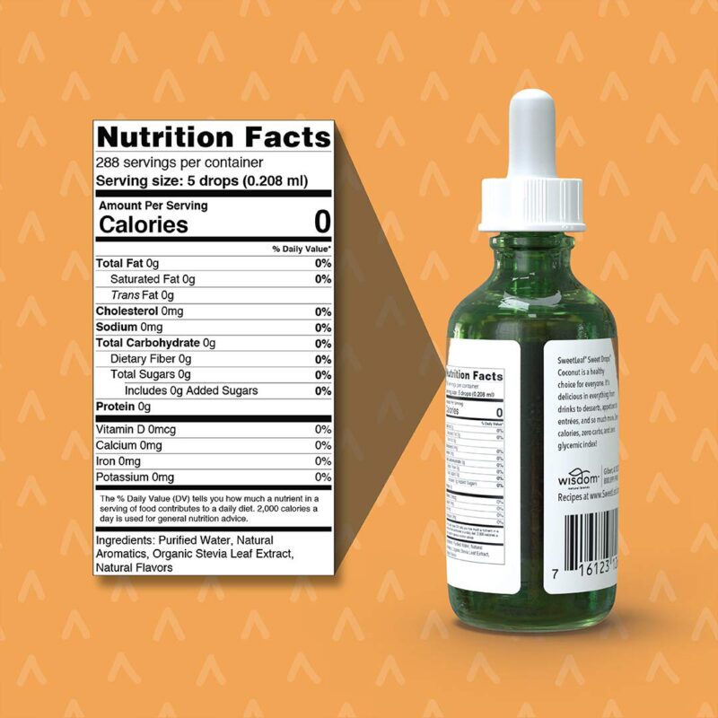 Wisdom Natural Sweetleaf Coconut Liquid Stevia 2 Fl Oz - Image 3