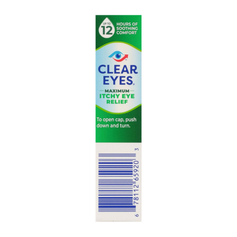Clear Eyes Itchy Eye Relief, Maximum, 0.5 fl oz (15 ml) - Image 3