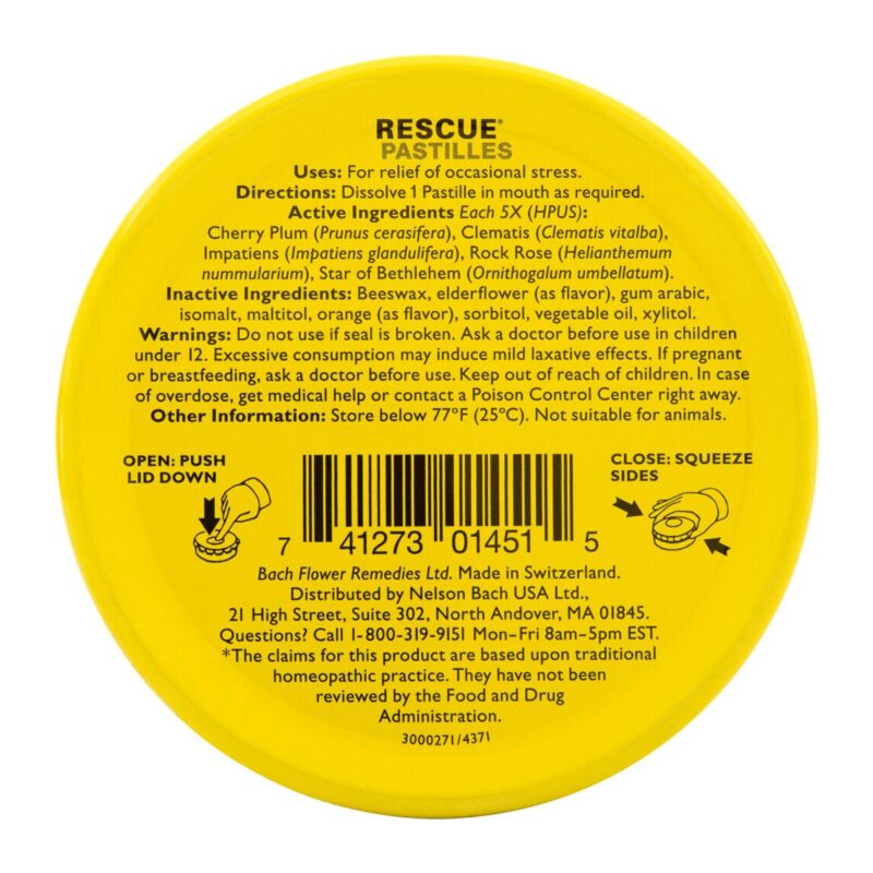 Bach Rescue Natural Stress Relief, 1.7 oz (50g) - Image 3