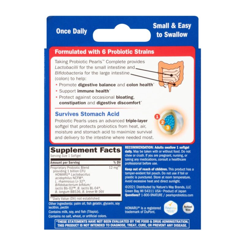 Nature's Way Probiotic Pearls Complete - 30 Softgels - Image 2
