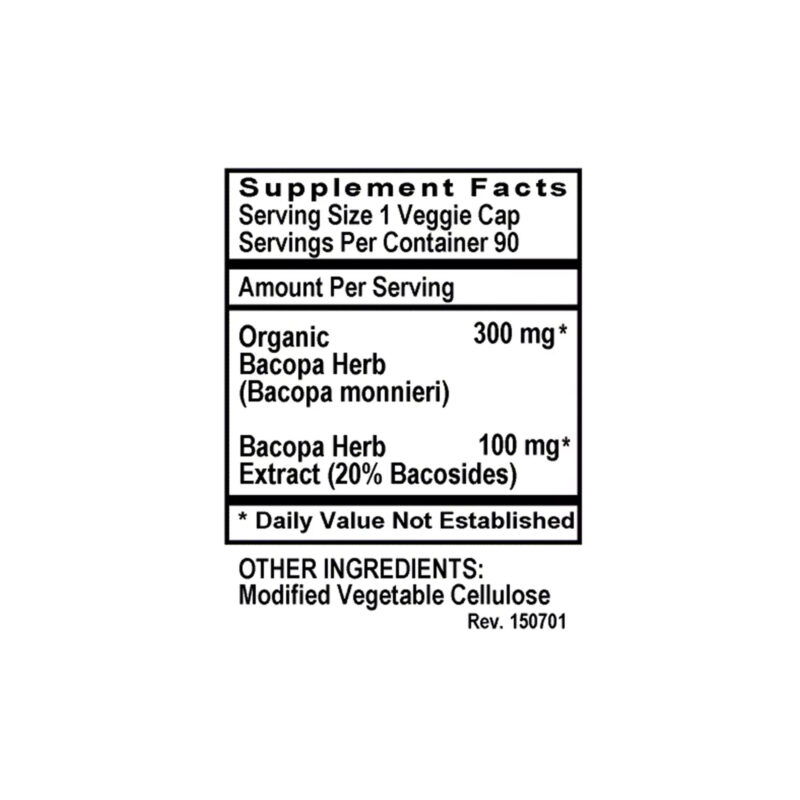 Holly Hill Health Foods, Bacopa, 90 Vegetarian Capsules - Image 4