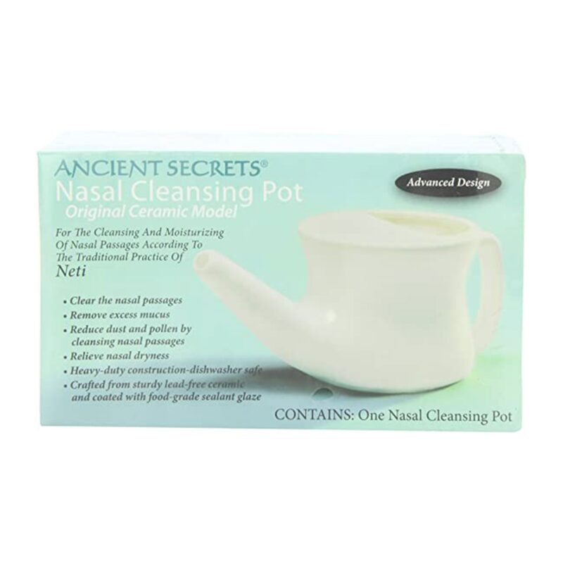 Ancient Secrets Ceramic Nasal Cleansing Pot, 1 Neti Pot - Image 2