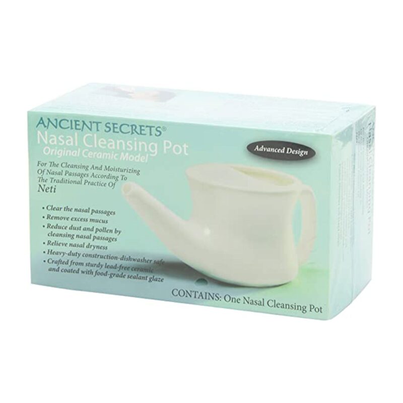 Ancient Secrets Ceramic Nasal Cleansing Pot, 1 Neti Pot - Image 6