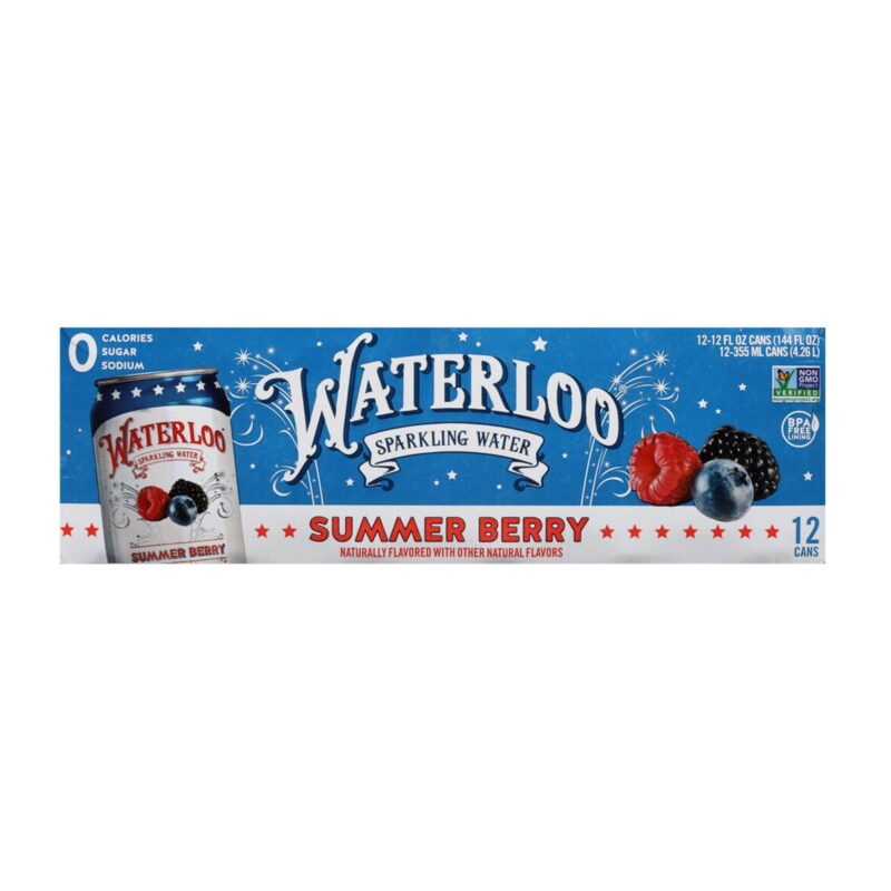 Waterloo, Summer Berry Sparkling Water, 12 Fl Oz, 12 Cans - Image 3