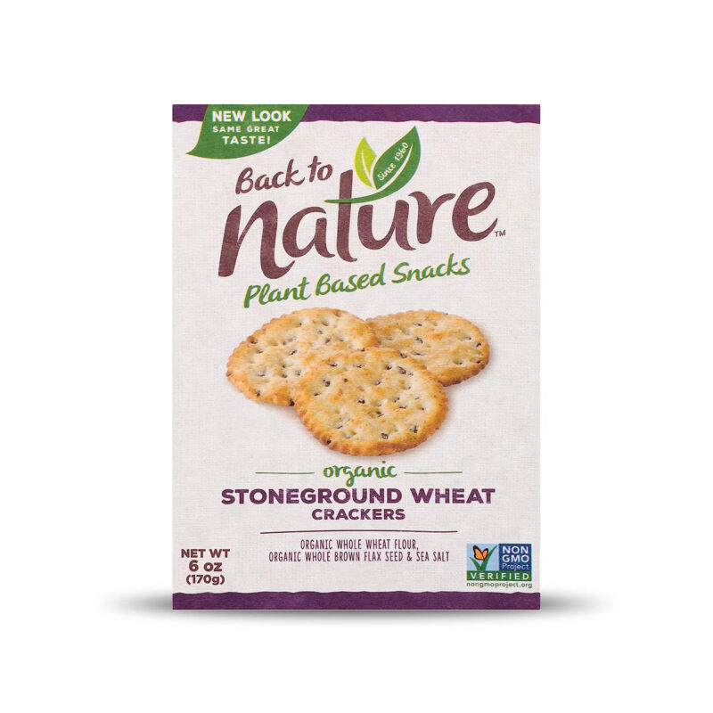 Back to Nature Crackers, Organic, Stoneground Wheat, 6 Oz