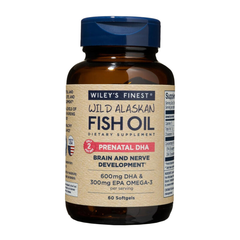 Wiley's Finest Fish Oil Prenatal Dha, 600 Mg, 60 Ct