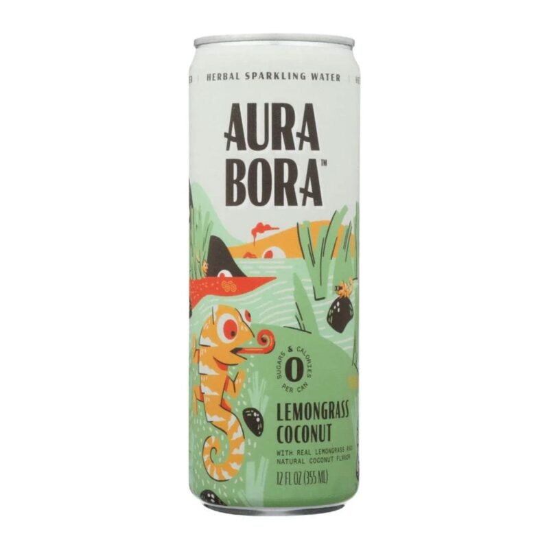 Aura Bora Water Sparkling Lemongrass Coconut, 12 Fl Oz - Image 5