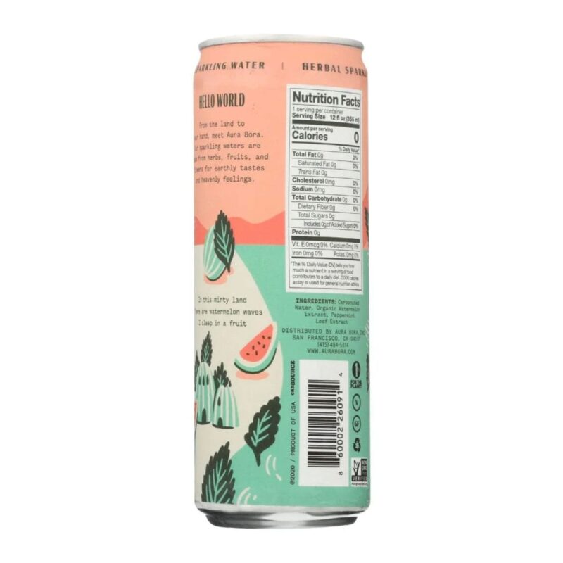 Aura Bora Water Sparkling Watermelon, 12 Fl Oz - Image 5
