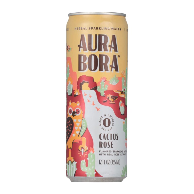 Aura Bora Sparkling Water Cactus Rose, 12 Fl Oz - Image 6