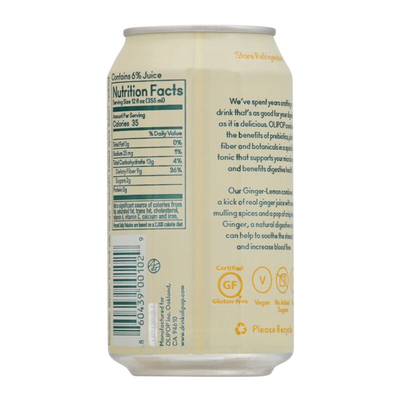 Tonic Ginger Lemon 12 Fl Oz - Image 2
