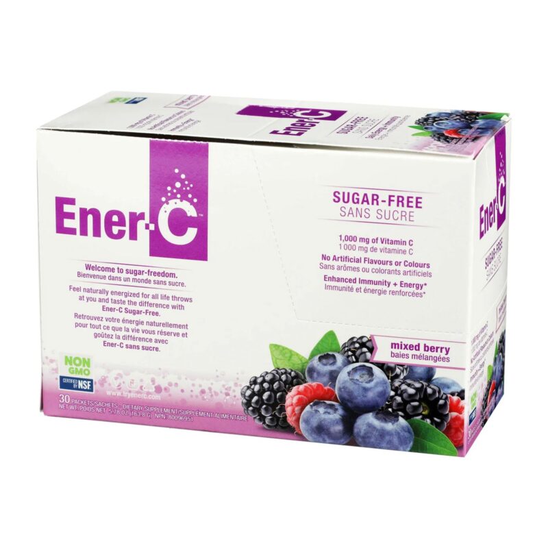 Ener-C, Vitamin C, Multivitamin Drink Mix, Sugar Free, Mixed Berry, 1,000 mg, 30 Packets, 0.2 oz (5.46 g) Each - Image 3