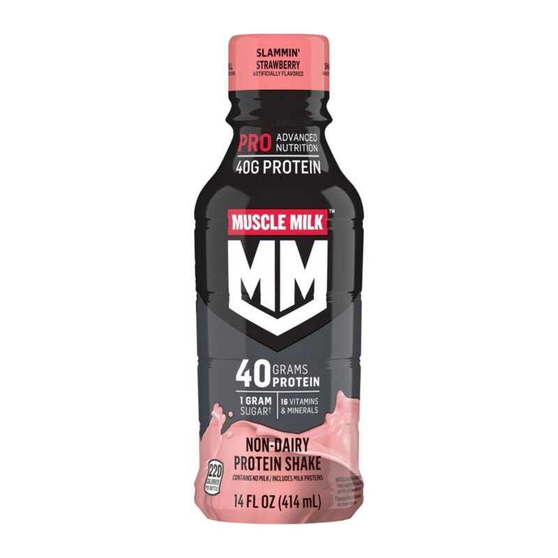 Muscle Milk Pro Series Slammin' Strawberry Non-Dairy Protein Shake, 14 Fl Oz - Image 5