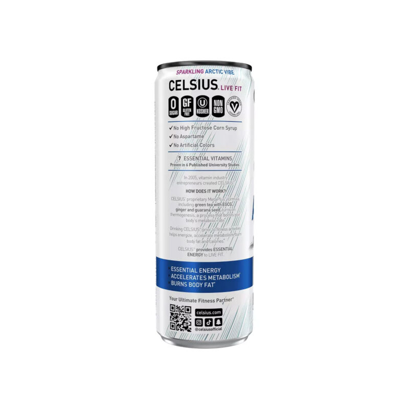 Celsius Sparkling Arctic Vibe Energy Drink, 12 Fl Oz - Image 2