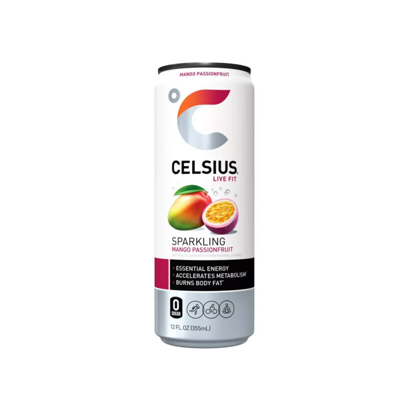 Celsius Sparkling Mango Passionfruit Energy Drink, 12 Fl Oz