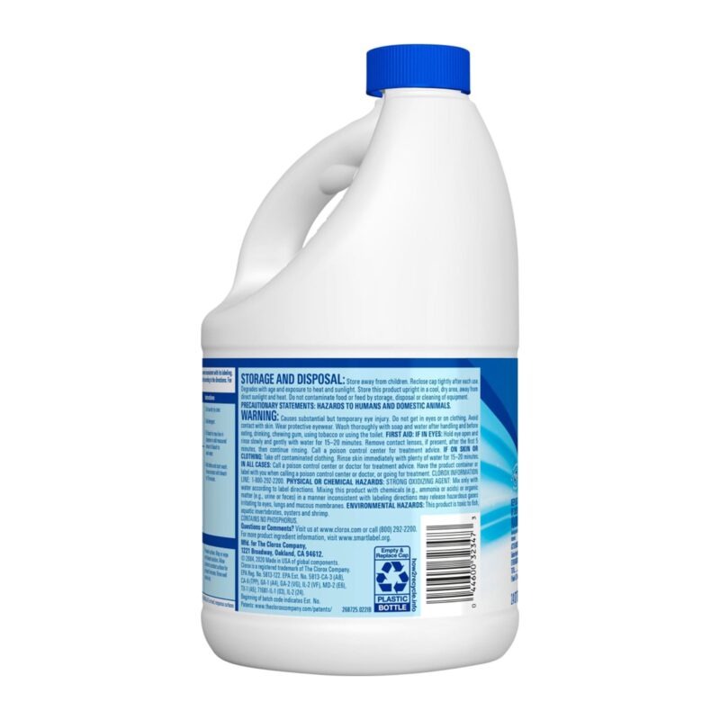 Clorox Bleach, Splash-Less, 2.41 qt (77 fl oz) 2.28 l - Image 5